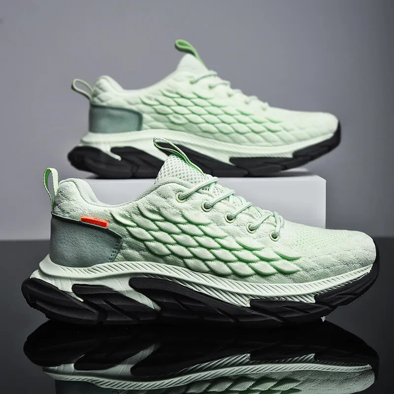 Men's Trendy Fish Scale Flying Woven Running Shoes