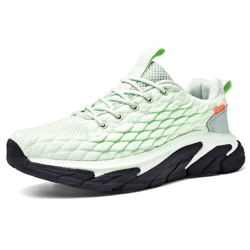 Men's Trendy Fish Scale Flying Woven Running Shoes