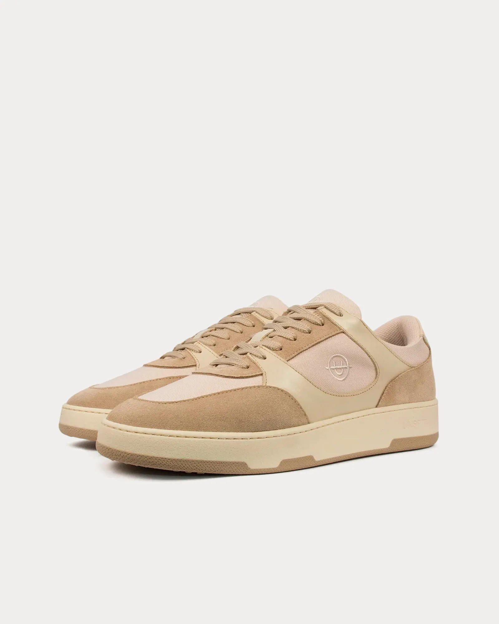 Noirmont Suede & Leather Beige Low Top Sneakers
