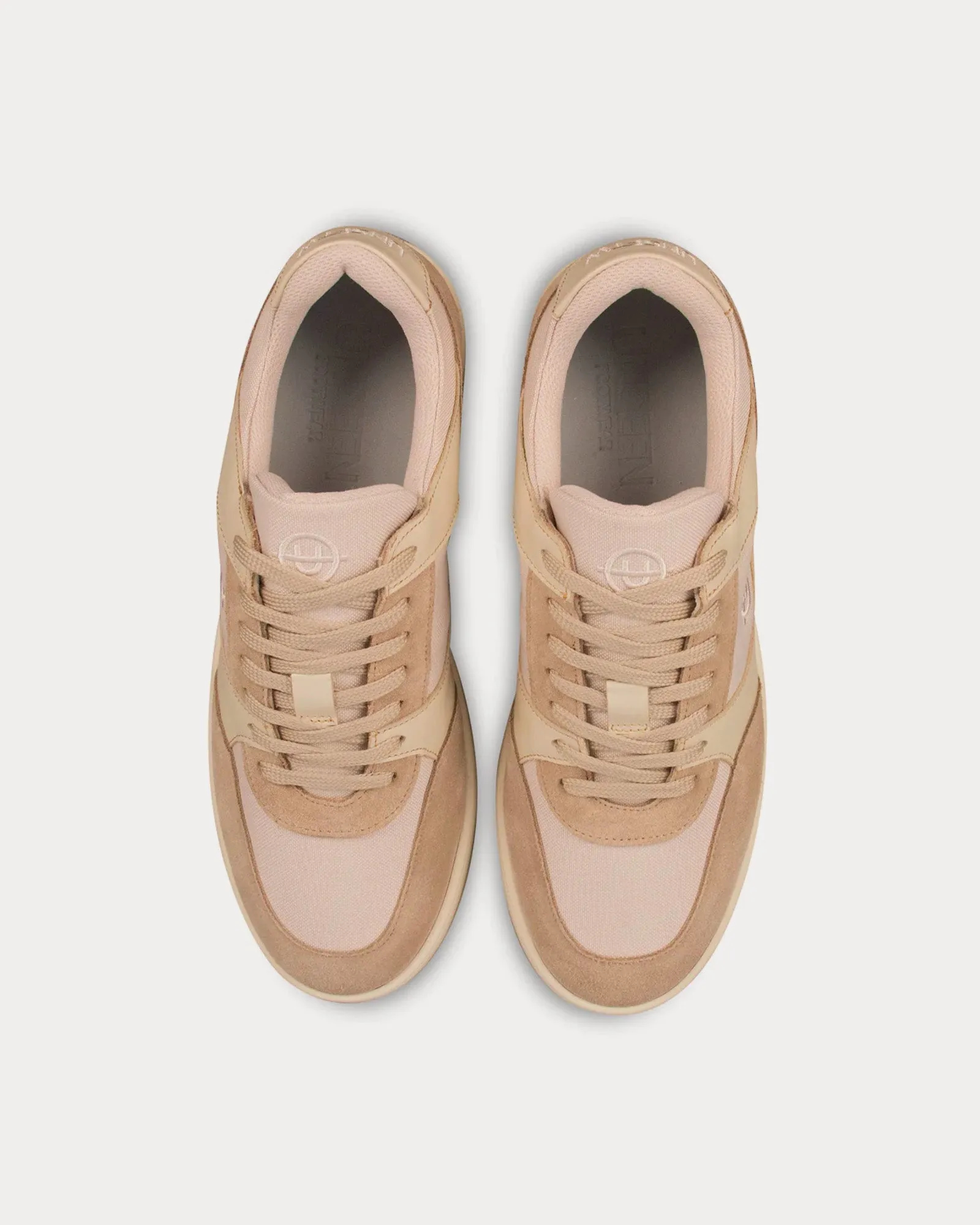 Noirmont Suede & Leather Beige Low Top Sneakers