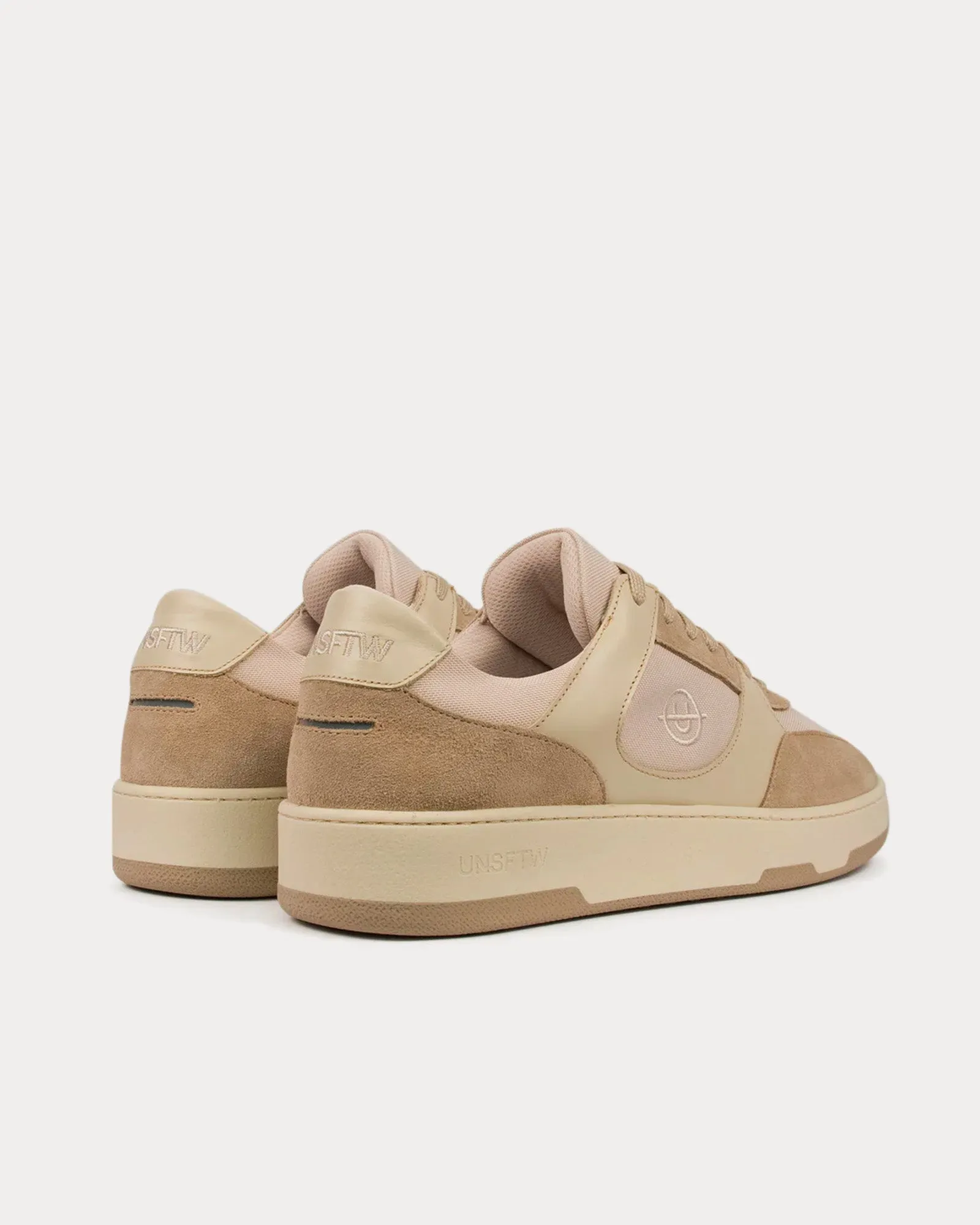Noirmont Suede & Leather Beige Low Top Sneakers