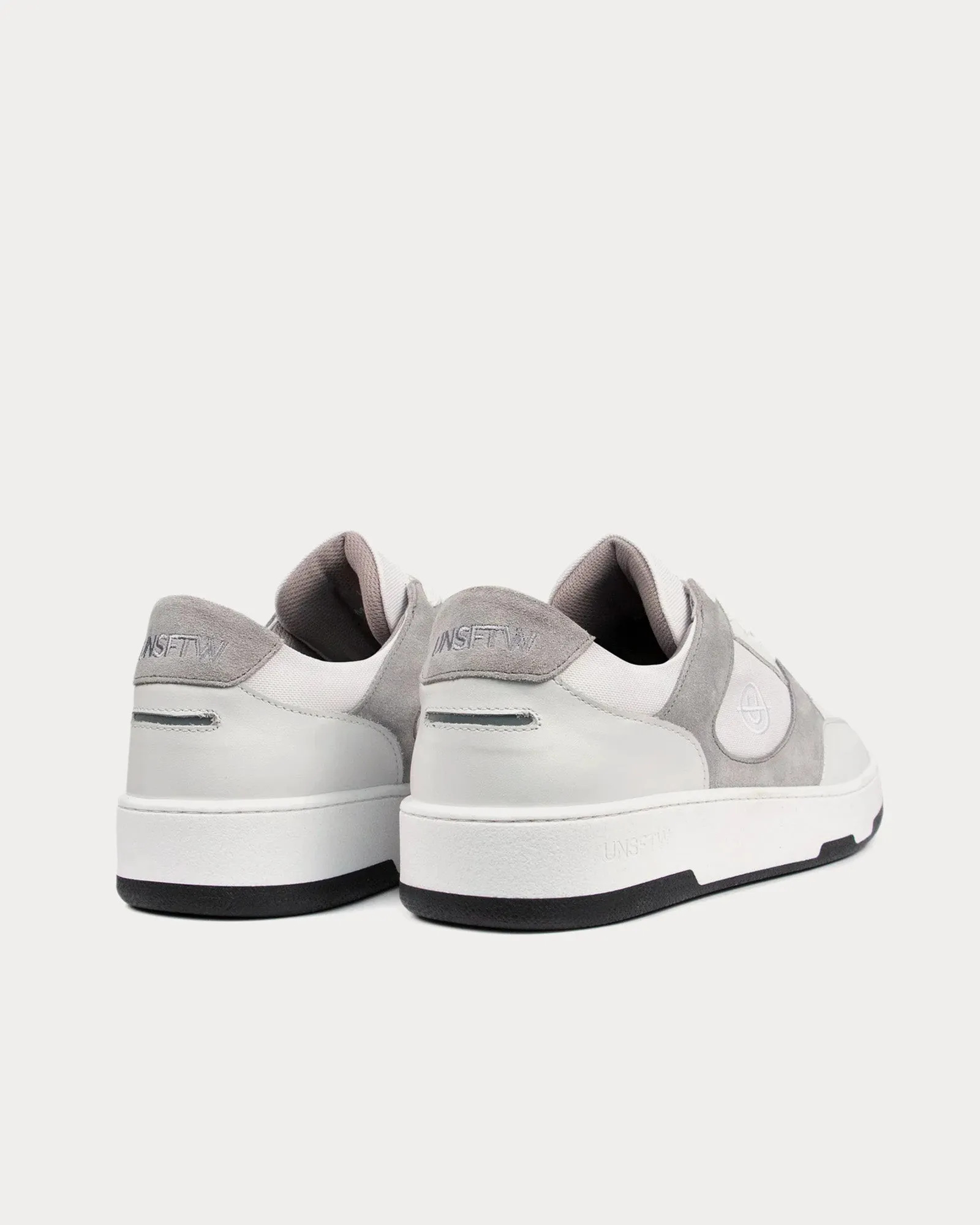 Noirmont Suede & Leather White Low Top Sneakers