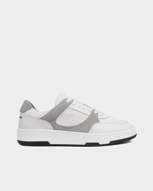 Noirmont Suede & Leather White Low Top Sneakers