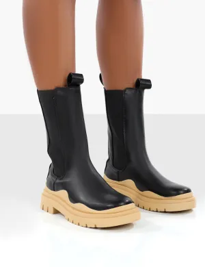 Oakley Black and Butter Chunky Sole Ankle Boots