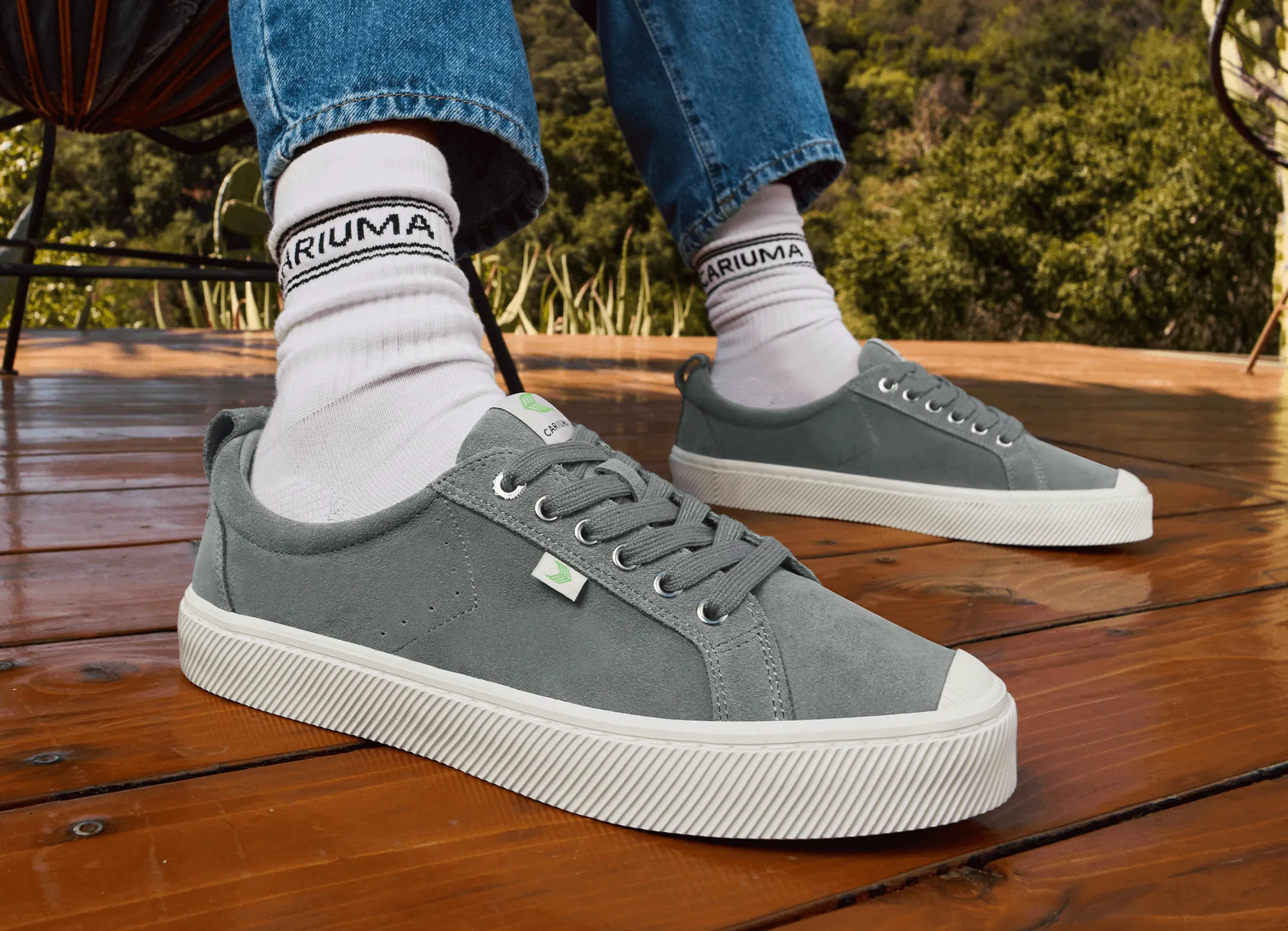 OCA Low Charcoal Grey Suede Sneaker Men