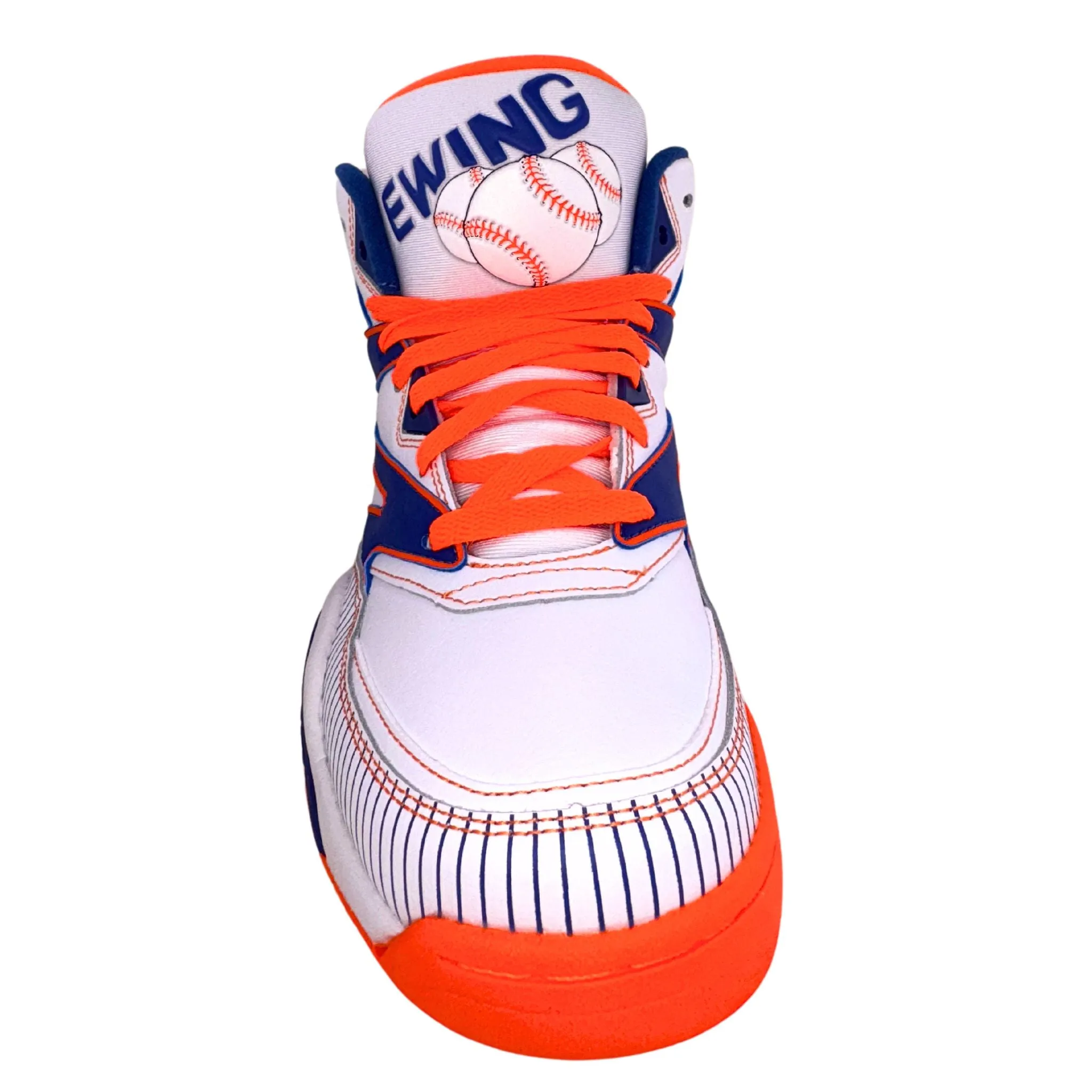 Patrick Ewing Athletics Men's 1BM02378-132 Ewing Sport Lite X QUEENS White Blue Orange Basketball Shoes