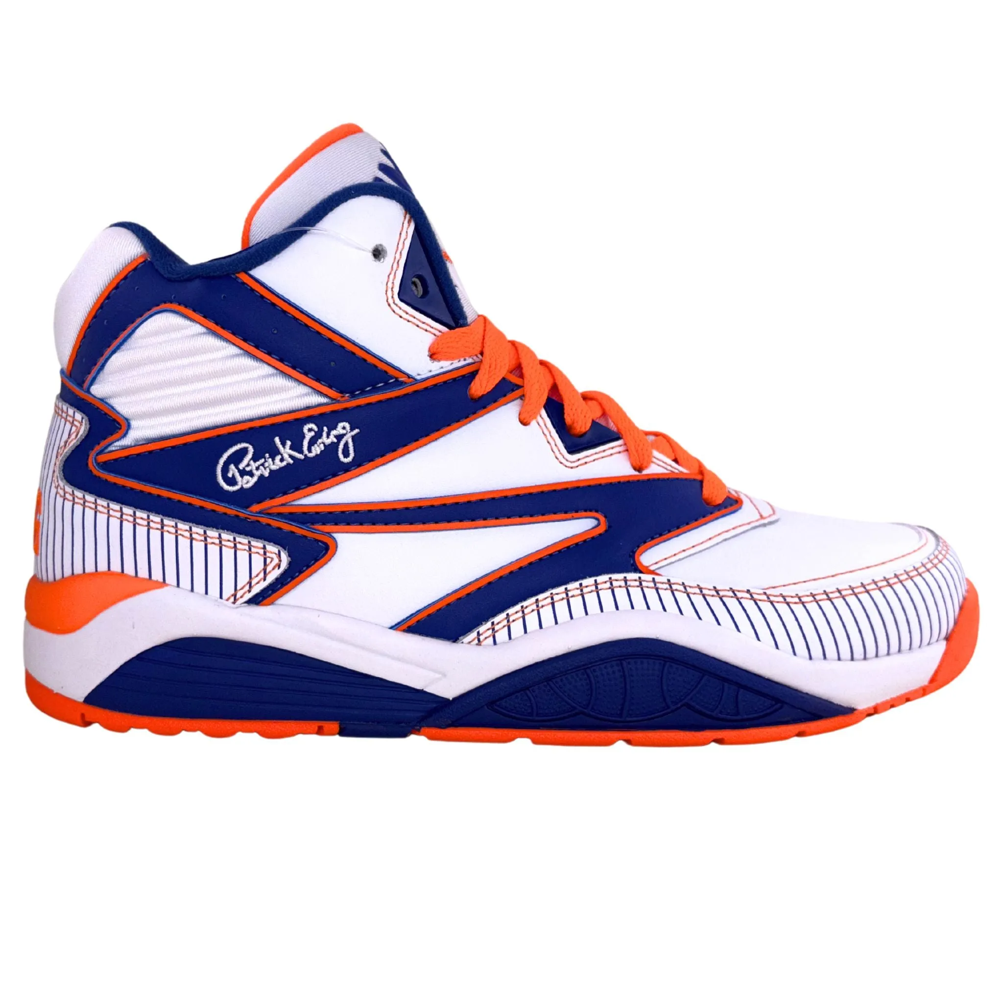 Patrick Ewing Athletics Men's 1BM02378-132 Ewing Sport Lite X QUEENS White Blue Orange Basketball Shoes