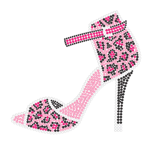 Pink and Black Leopard Slingback Sandals Rhinestone Tshirt