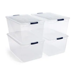 Rubbermaid 95 Quart Clear Storage Containers (4 Pack)