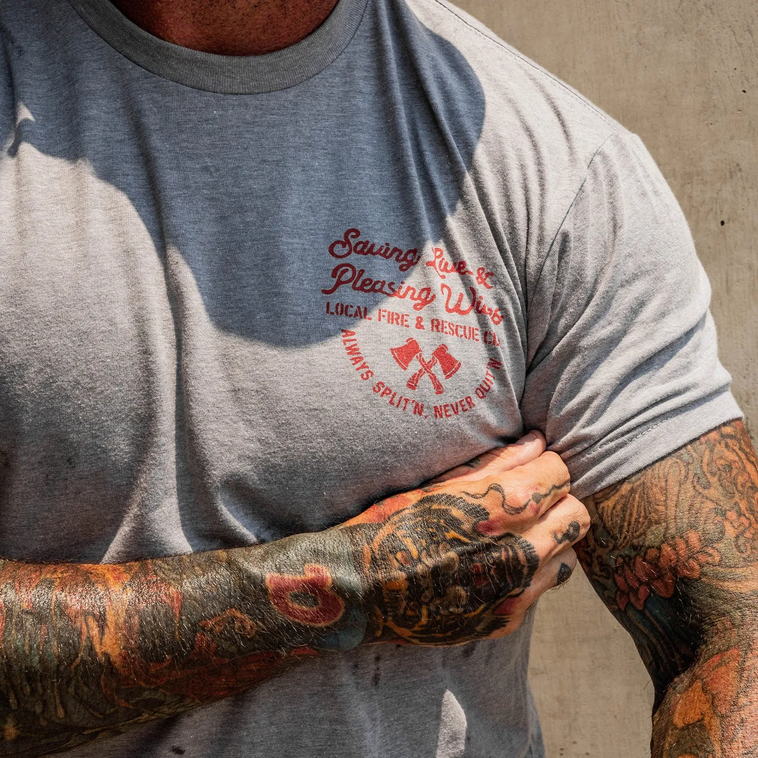 Saving Lives & Pleasing Wives Fire & Rescue Club Men's T-Shirt