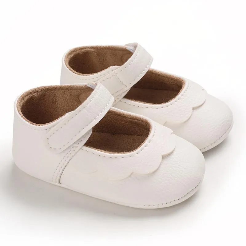 Solid Velcro Design Children Shoes for Baby Girl