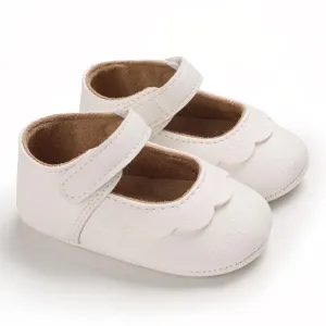 Solid Velcro Design Children Shoes for Baby Girl