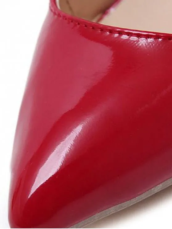Trendy Pointed Toe Mini Heel Cross Strap Pumps
