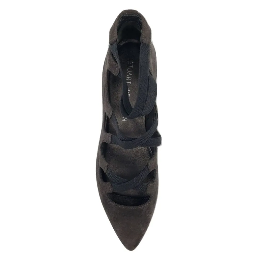 Triplex Slate Suede Stuart Weitzman Flats