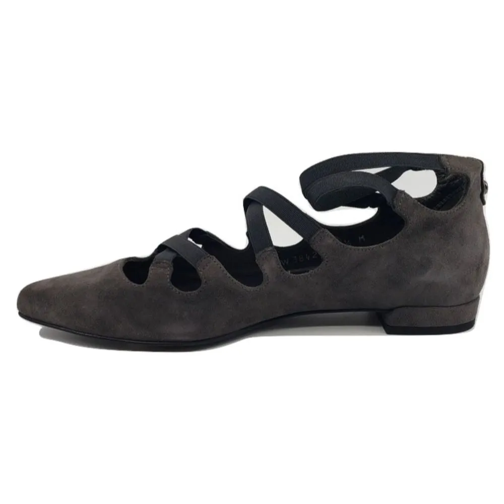 Triplex Slate Suede Stuart Weitzman Flats