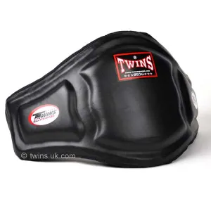 Twins Black Double Padded Leather Belly Pad