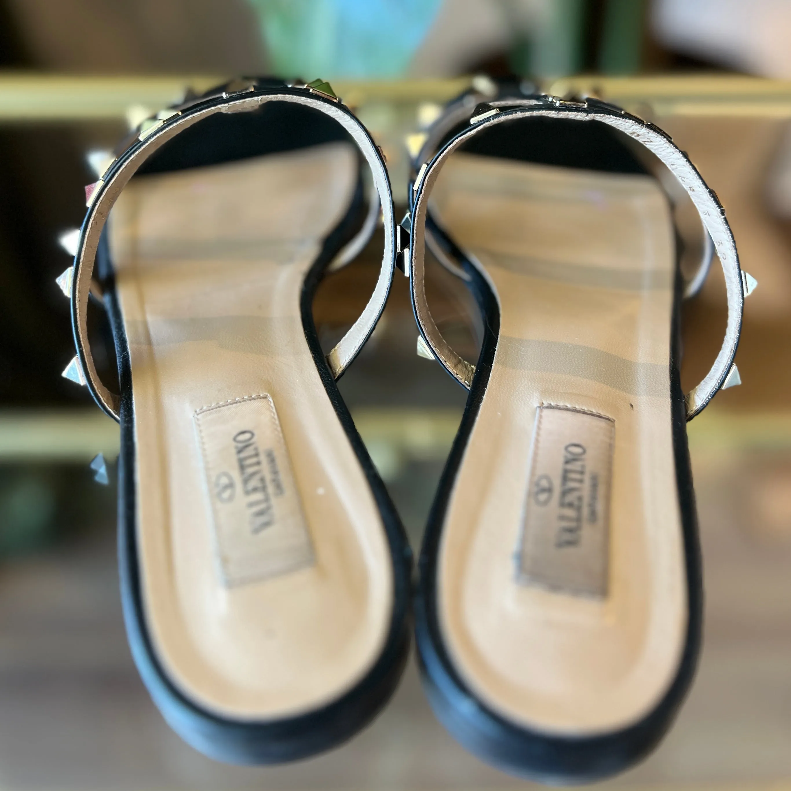 VALENTINO Caged Slide Sandals SZ 9B