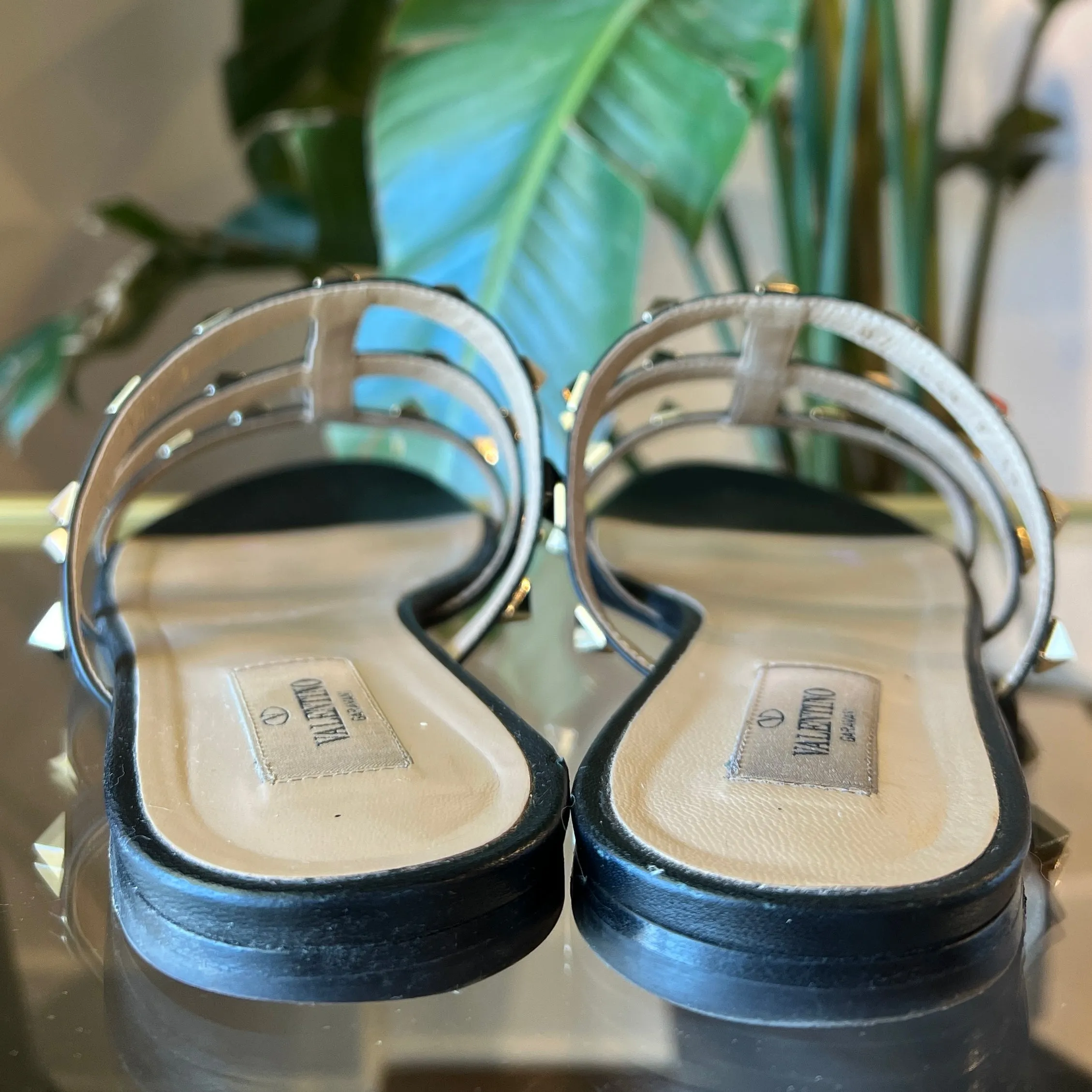 VALENTINO Caged Slide Sandals SZ 9B