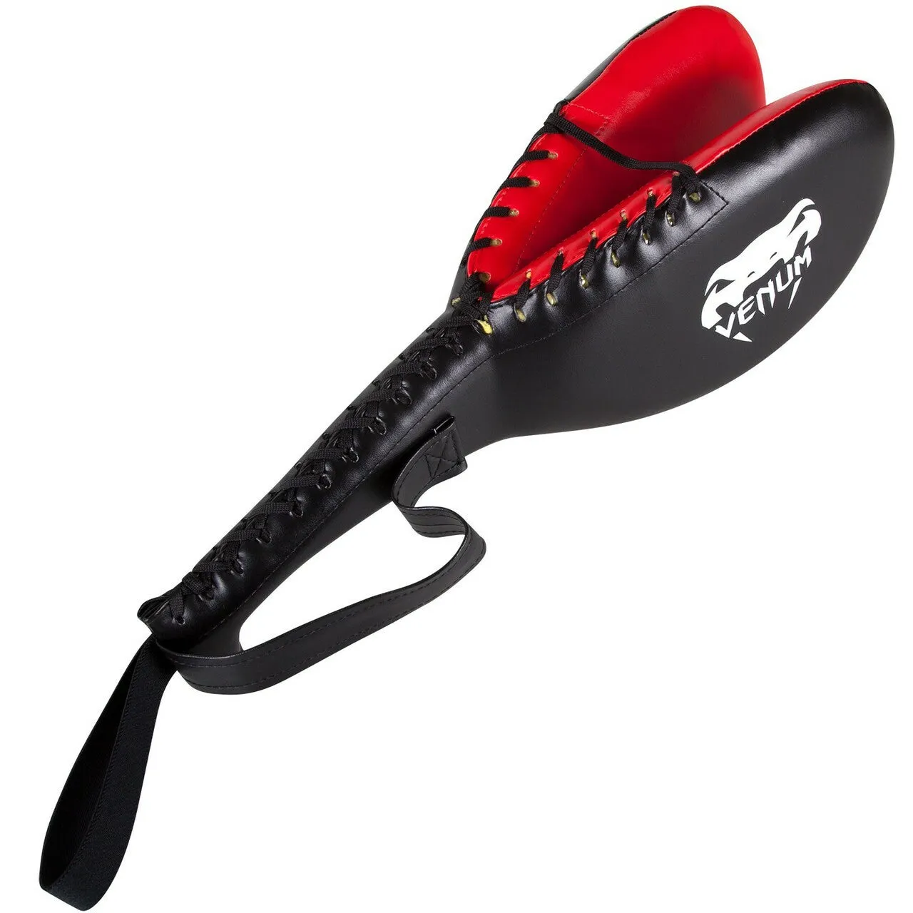 Venum-1203 MUAY THAI BOXING MMA Double Target Kick Paddle Pad Black Red