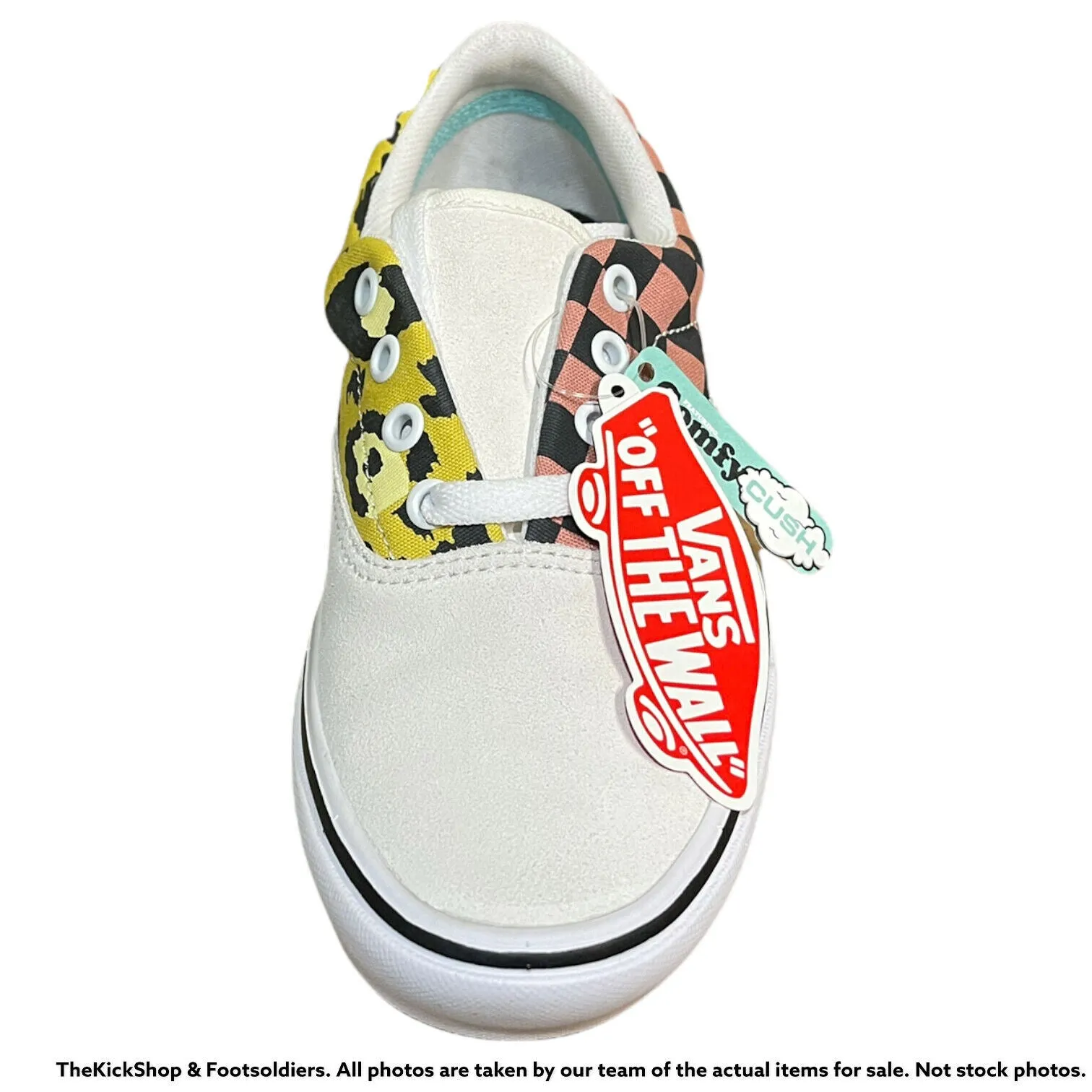 VN0A3WM91PC1 VANS Comfycush Era Mixed Media (White) Men Size 4.5 | Women Size 6