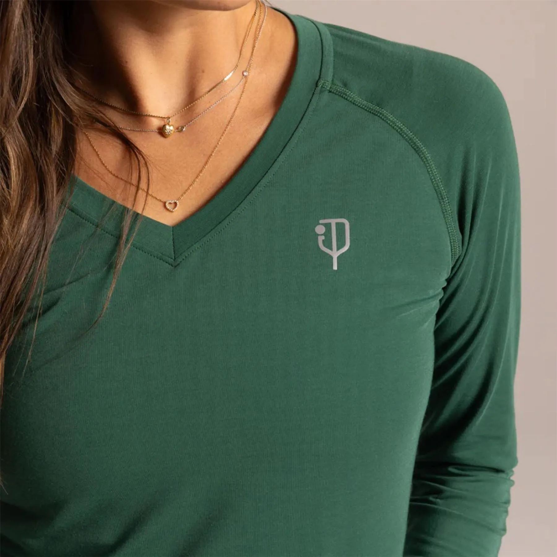 Womens 5.0 LS Tee Pritchard Green - 2024