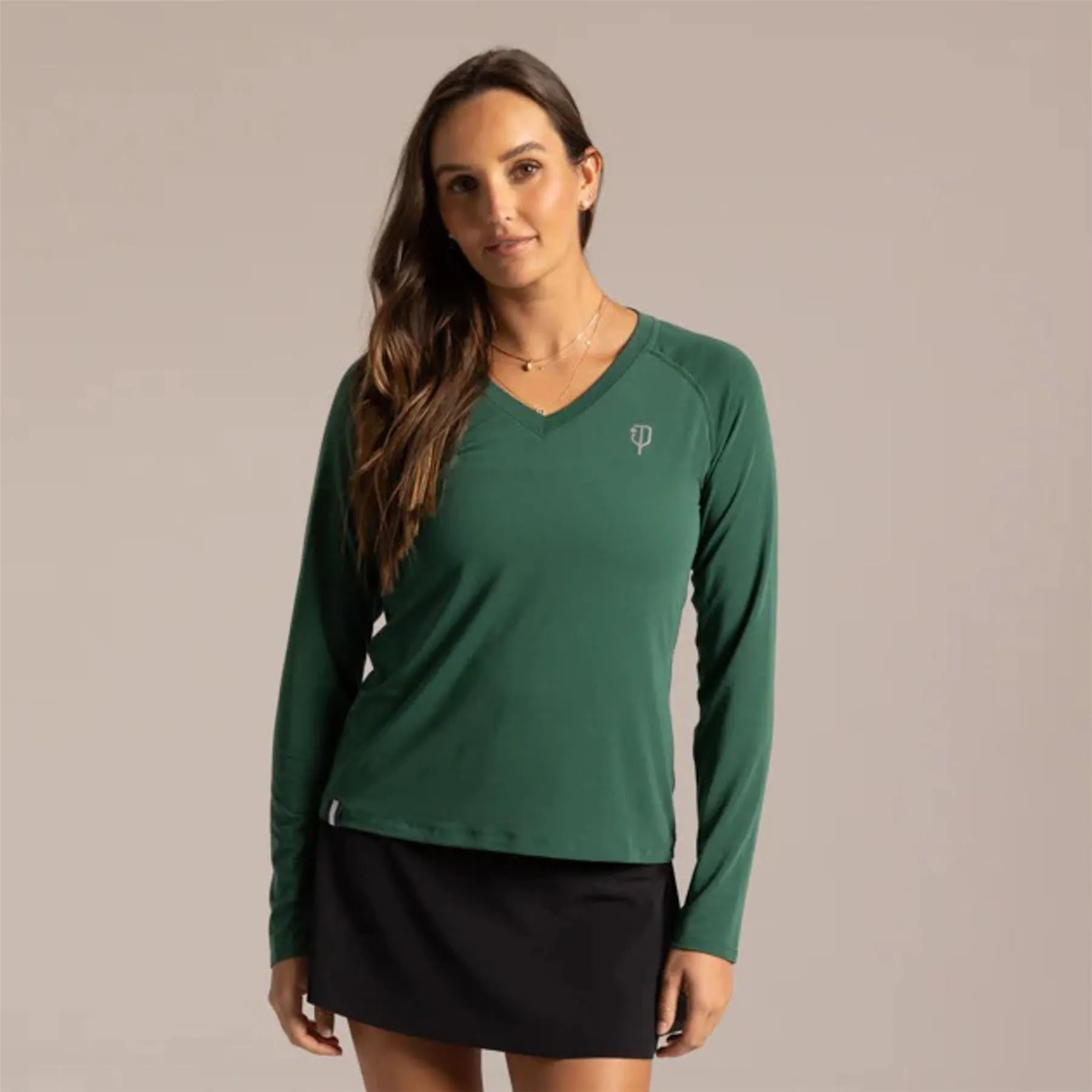 Womens 5.0 LS Tee Pritchard Green - 2024