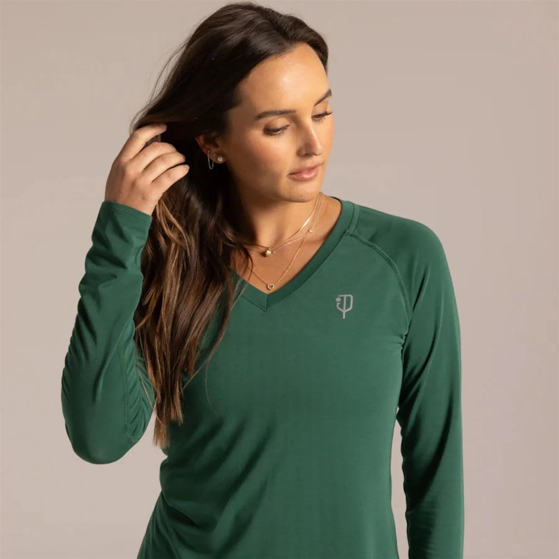 Womens 5.0 LS Tee Pritchard Green - 2024