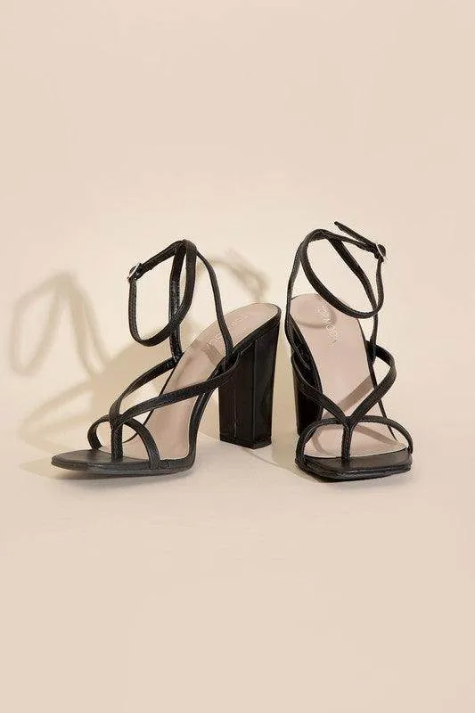 Womens Shoes Style No. Nile-5 Thong Strappy Heels